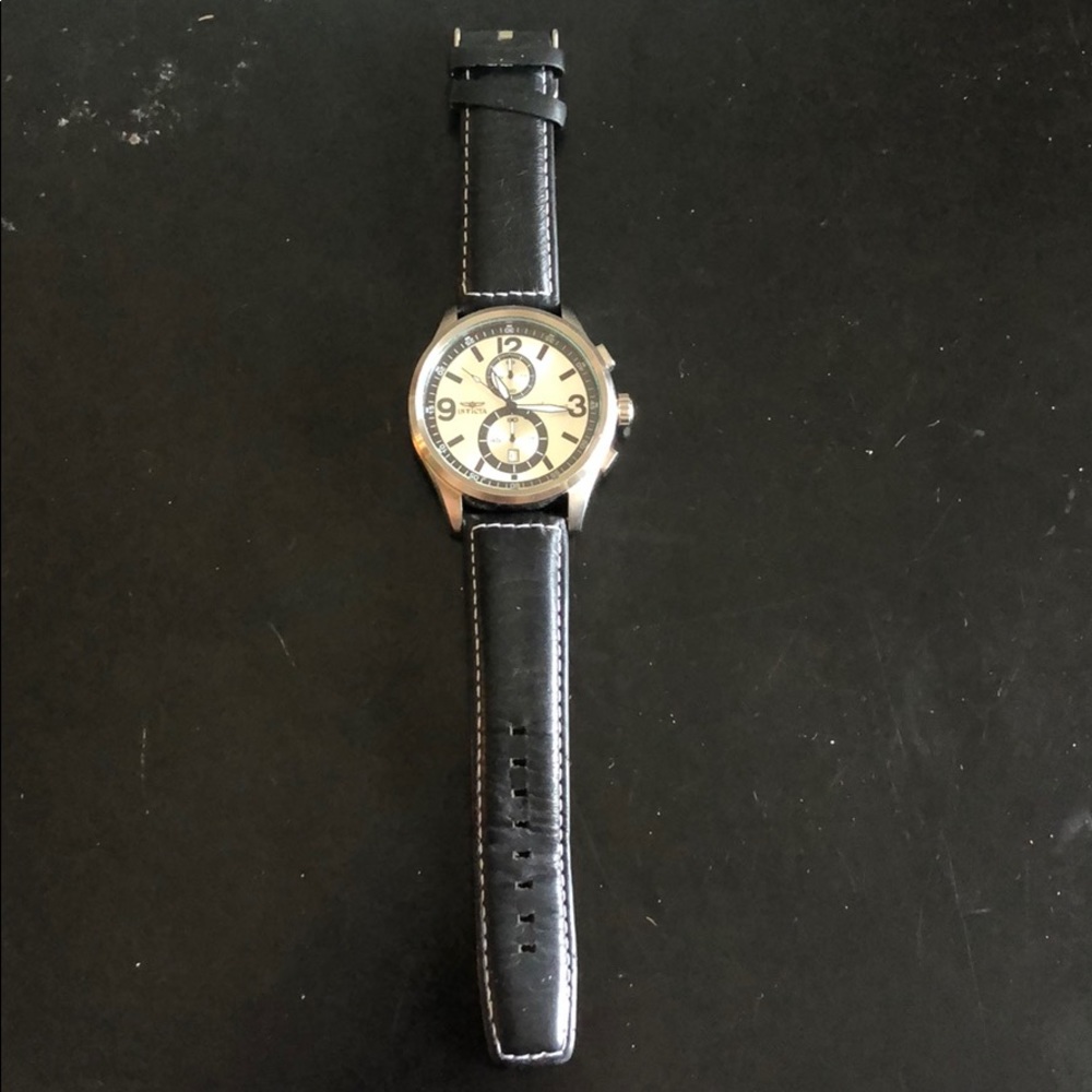 Invicta Signature II Mens Silver Dial Chrono Watch